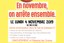 4 novembre 2019 : stand mois sans tabac