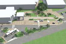Travaux d'aménagement de l'entrée du site de Clavary